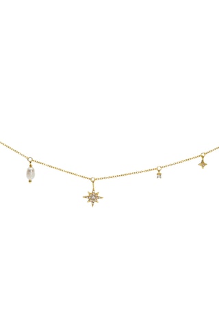 Ketting Windrose - Zilver Doublé Geelgoud