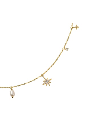 Ketting Windrose - Zilver Doublé Geelgoud