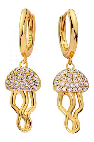 Creolen Jelly Fish - Verguld Zilver