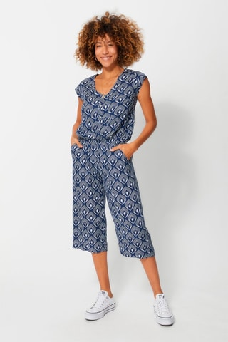 Jumpsuit - Wit en blauw