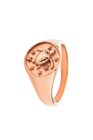 Ring Turtle - Roségoudkleurig