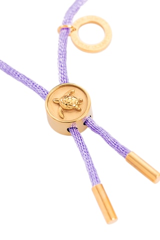 Armband Turtle - Goudkleurig en Paars