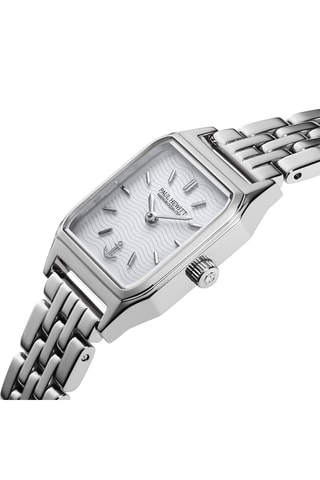 Stalen Quartz Horloge Petit Soleil - Zilverkleurig en Wit