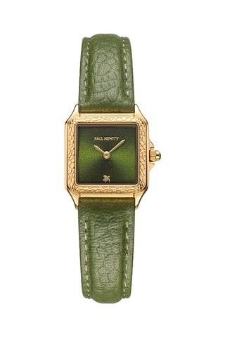 Polyurethaan Quartz Horloge Petite Tortue - Donkergroen en Goudkleurig