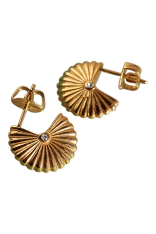 Oorbellen Scallop - Goudkleurig