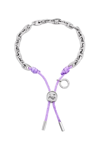 Armband Turtle - Zilverkleurig en paars