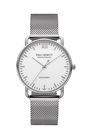 Stalen Quartz Horloge Sailor - Zilverkleurig en Wit