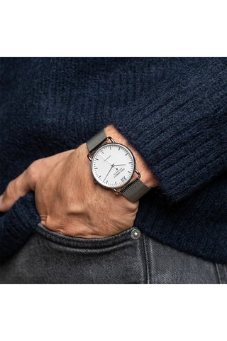 Stalen Quartz Horloge Sailor - Zilverkleurig en Wit