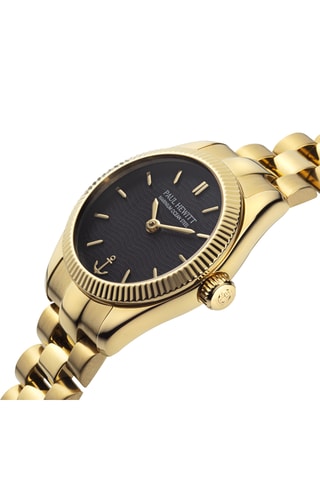 Stalen Quartz Horloge Petit Soleil - Goudkleurig en Zwart