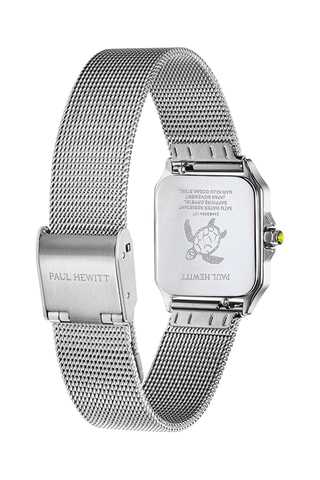 Stalen Quartz Horloge Petite Tortue - Zilverkleurig en Wit