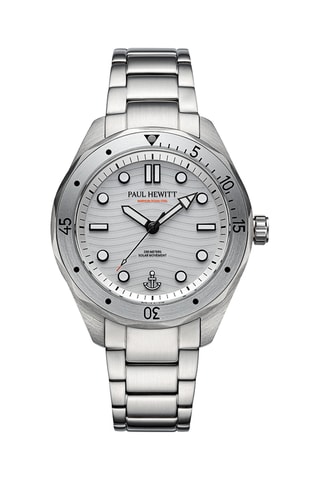 Stalen Quartz Horloge Ocean Diver - Zilverkleurig en Wit