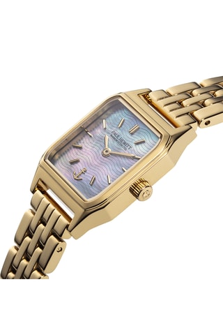 Stalen Quartz Horloge Petit Soleil - Goudkleurig en Roze