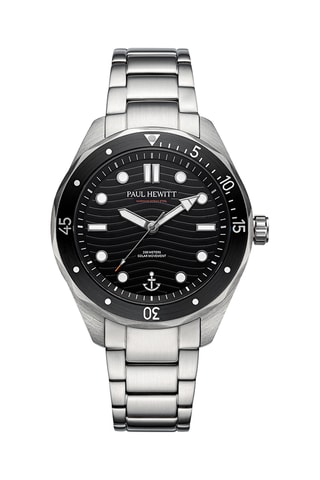 Stalen Quartz Horloge Ocean Diver - Zilverkleurig en Zwart