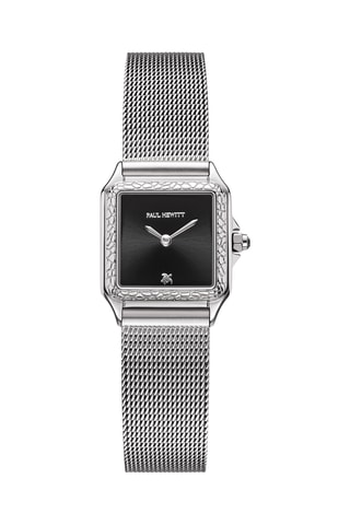 Stalen Quartz Horloge Petite Tortue - Zilverkleurig en Zwart