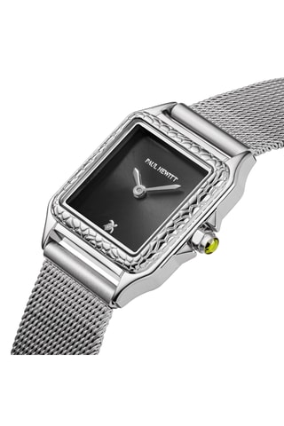 Stalen Quartz Horloge Petite Tortue - Zilverkleurig en Zwart