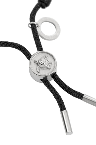 Armband Turtle - Zilverkleurig en Zwart