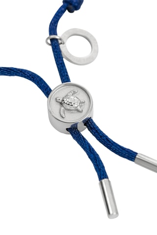 Armband Turtle - Zilverkleurig en Koningsblauw