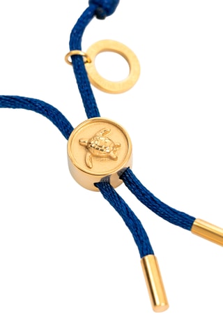 Armband Turtle - Goudkleurig en Marineblauw