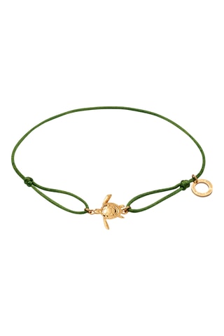 Armband Turtle - Donkergroen