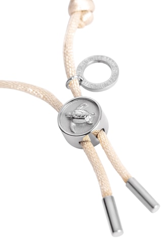 Armband Turtle - Zilverkleurig en Beige