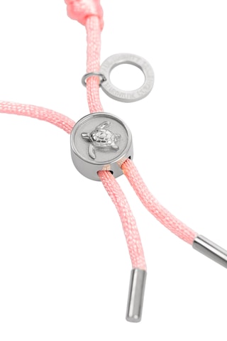 Armband Turtle - Zilverkleurig en Roze