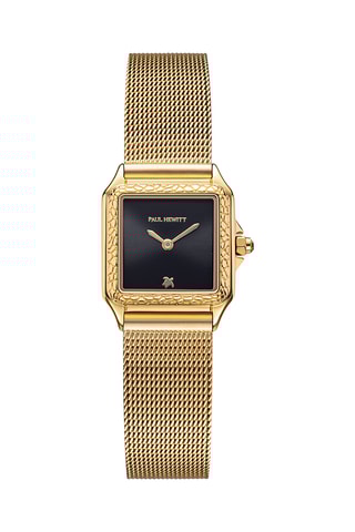 Stalen Quartz Horloge Petite Tortue - Goudkleurig en Zwart