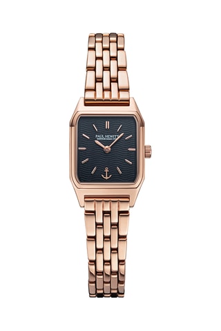 Stalen Quartz Horloge Petit Soleil - Roségoudkleurig en Zwart