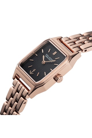 Stalen Quartz Horloge Petit Soleil - Roségoudkleurig en Zwart