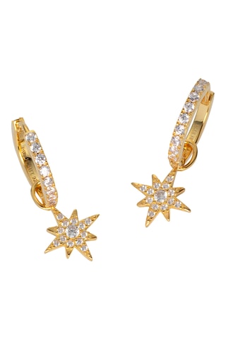 Creolen Windrose - Zilver Doublé Geelgoud