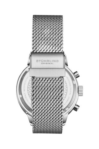 Relógio de quartzo em aço - Cronógrafo - Prateado