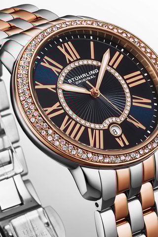 Relógio de aço - Prateado e dourado-rosa