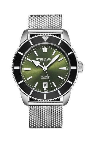 Relógio automático em aço - Prateado e preto