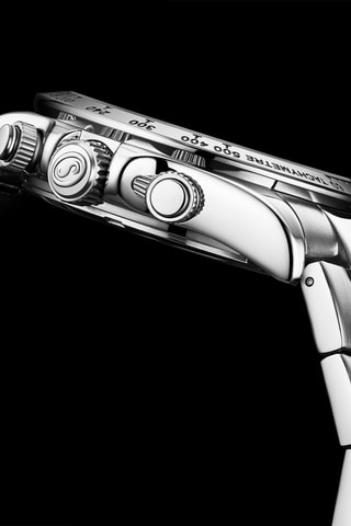 Relógio de quartzo em aço - Tacómetro - Prateado