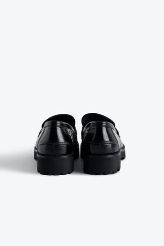 Mocassins en cuir - Noir