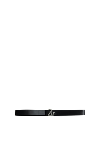 Ceinture en cuir de vachette - Noir