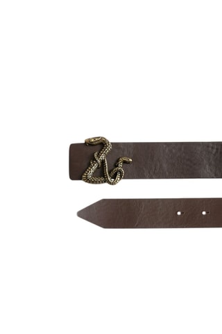 Ceinture en cuir - Marron foncé