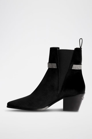 Bottines Chelsea en nubuck - Noir