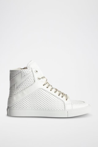 Baskets montantes en cuir - Blanc