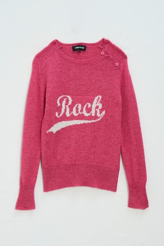 Pull en laine et mohair - Rose
