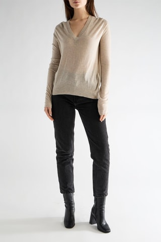 Pull en cachemire - Ecru chiné