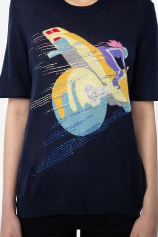 Pull en cachemire - Bleu marine