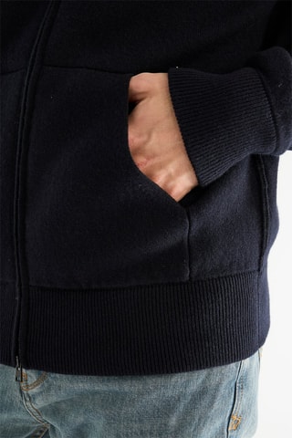 Gilet à capuche en cachemire - Noir