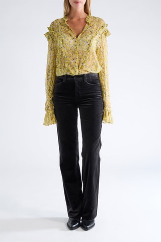 Pantalon taille haute - Gris foncé