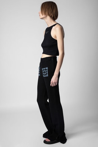 Pantalon taille haute - Noir