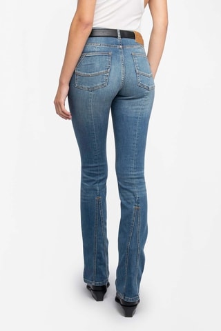 Jean flare en coton biologique - Bleu