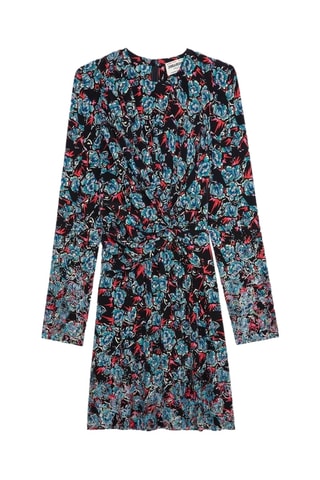 Robe droite en soie - Noir