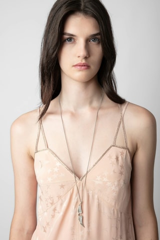 Robe longue en soie - Rose