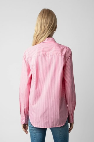 Chemisier en coton biologique - Rose