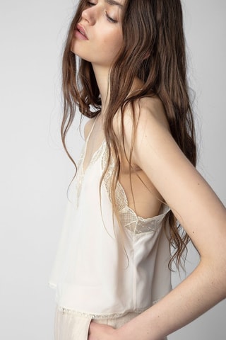 Caraco en soie - Ecru