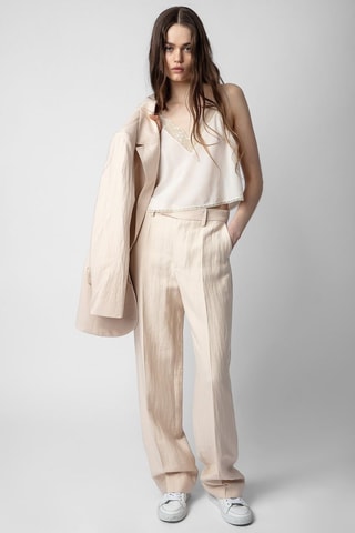 Caraco en soie - Ecru